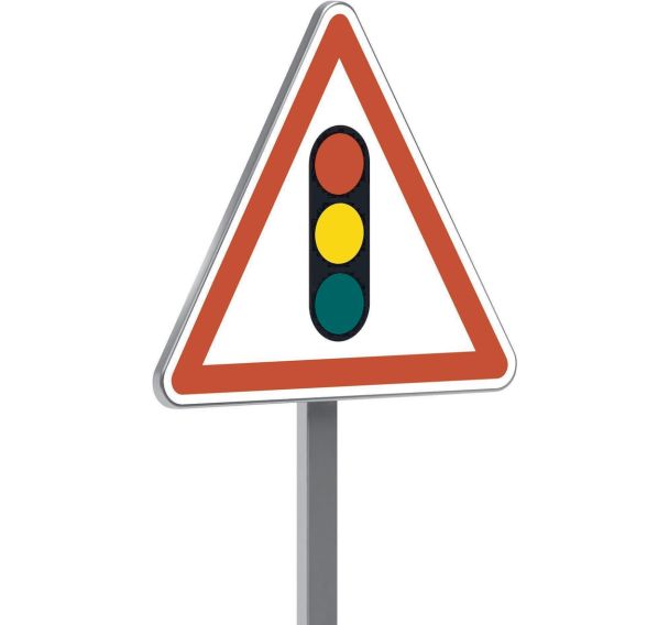 Panneau permanent A17 feux tricolores - Taliaplast