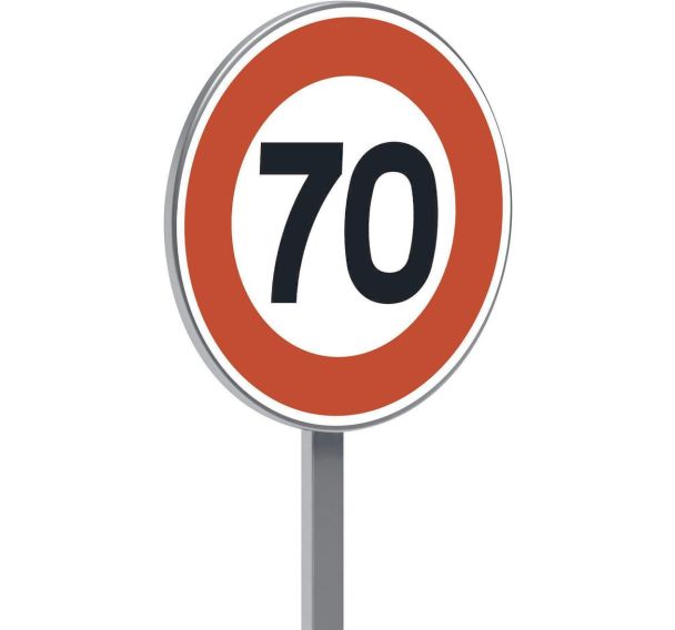 Panneau permanent B14 Limitation de vitesse à 70kmh - Taliaplast