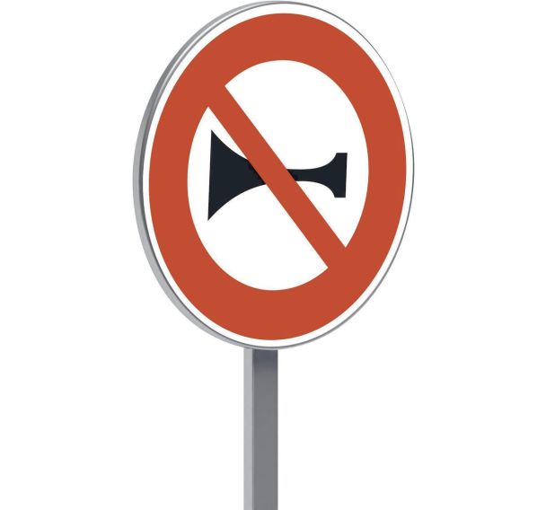 Panneau permanent B16 signaux sonores interdits - Taliaplast
