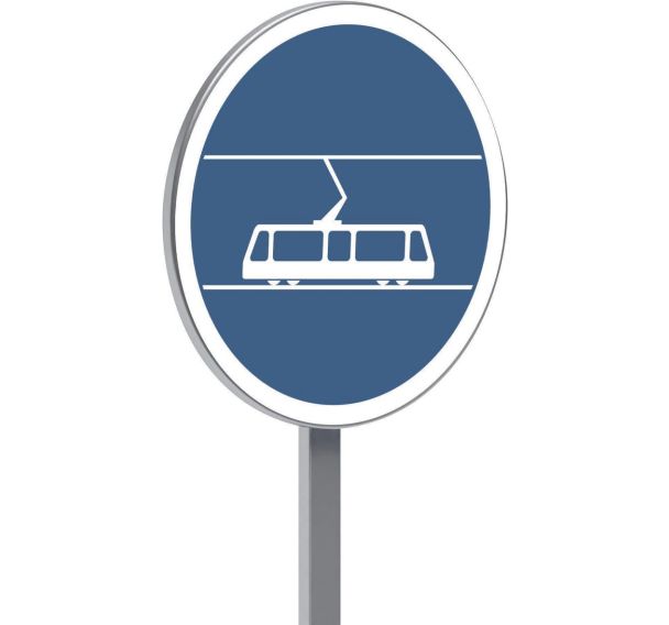 Panneau permanent B27b voie réservée aux tramways - Taliaplast