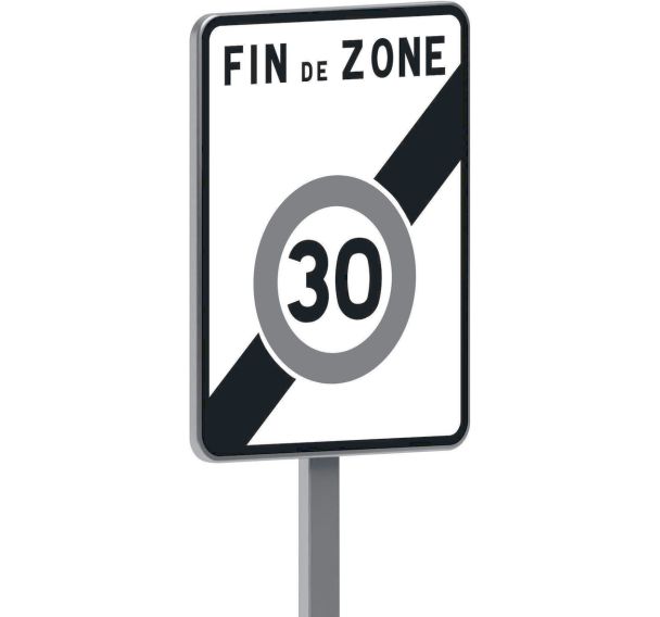 Panneau permanent B51 sortie de zone limitée à 30km - Taliaplast