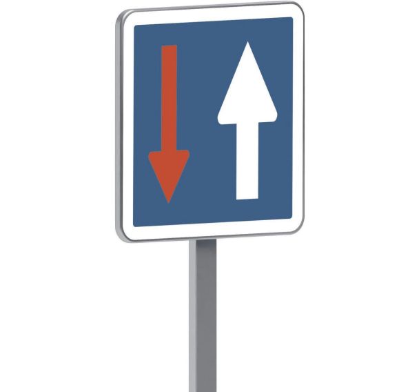 Panneau permanent C18 sens de circulation prioritaire - Taliaplast