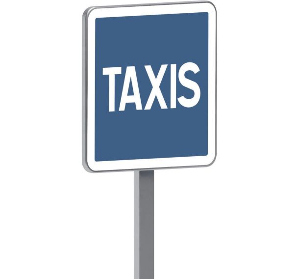 Panneau permanent C5 station de taxis - Taliaplast