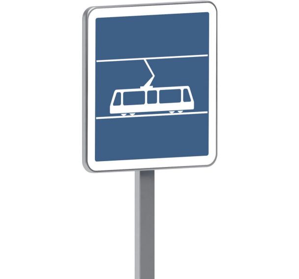 Panneau permanent C7 arrêt tramway - Taliaplast