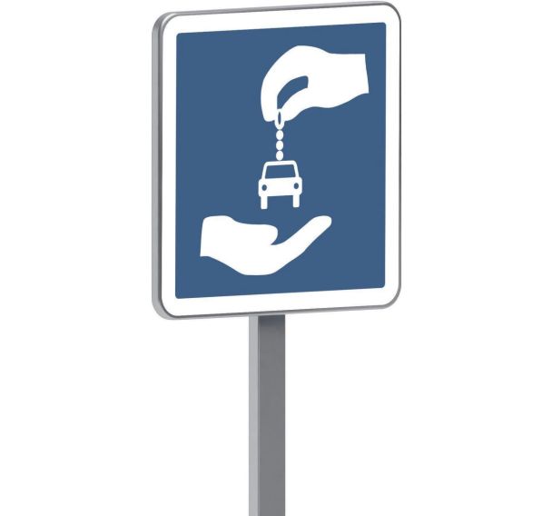 Panneau permanent C9 station d'autopartage - Taliaplast
