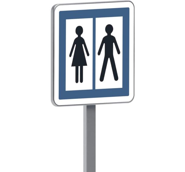 Panneau permanent CE12 toilettes ouvertes au public - Taliaplast