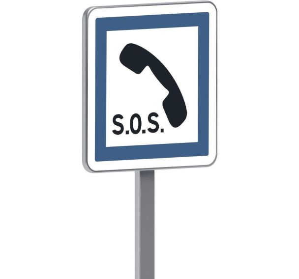 Panneau permanent CE2a poste d'appel d'urgence - Taliaplast