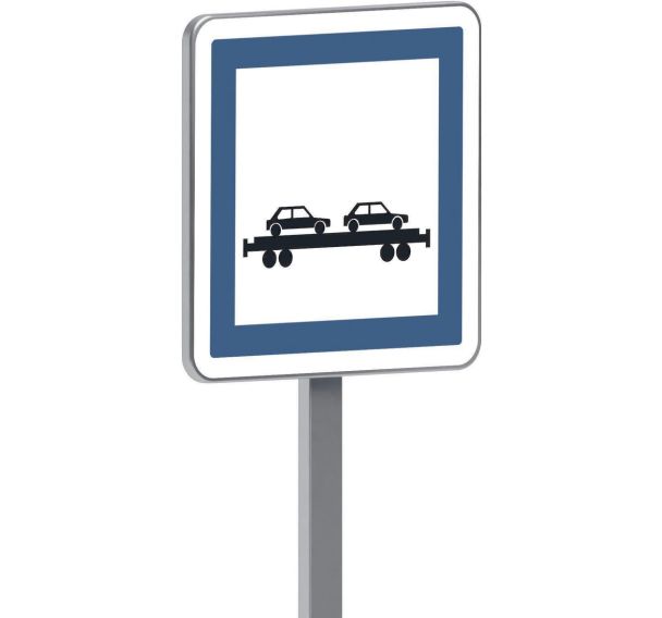 Panneau permanent CE8 gare auto train - Taliaplast