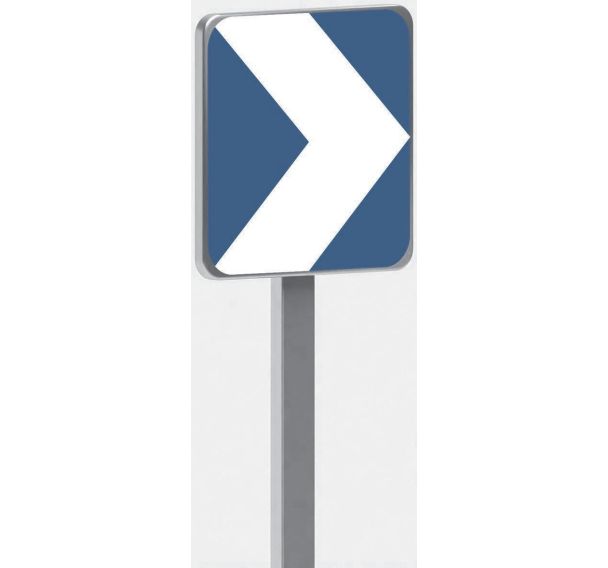 Panneau permanent J4 Balise de virage 1 chevron - Taliaplast