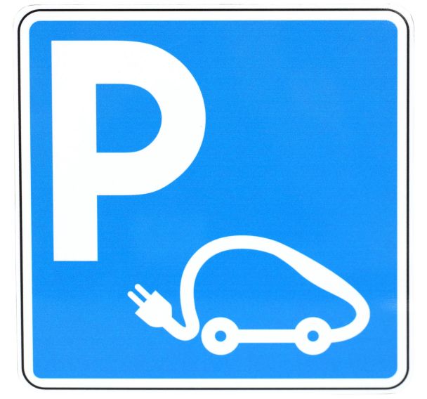 Panneau recharge voiture électrique bleu Aluminium - Manutan Expert