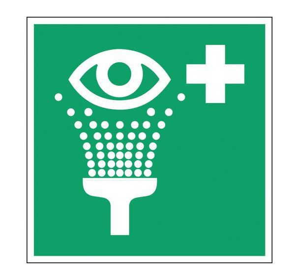 Panneau secours - Equipement rinçage yeux - Rigide, Largeur : 300 mm