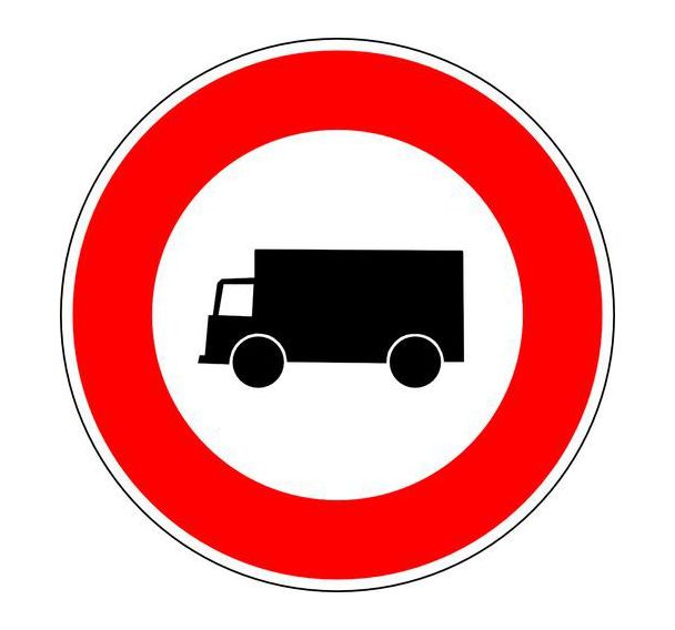 Panneau signalisation Accès interdit transport Marchandises - Kelias