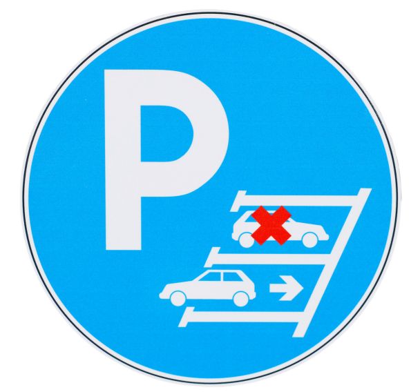 Panneau stationnement marche arrière - Aluminium - Manutan Expert