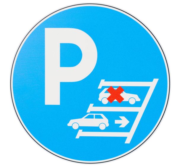 Panneau stationnement marche arrière - PVC - Manutan Expert