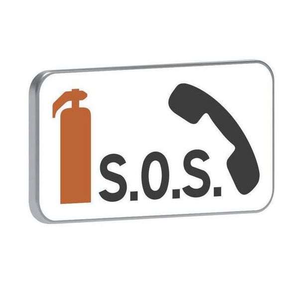Panonceau M9f zone téléphone SOS avec extincteur - Taliaplast