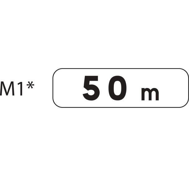 Panonceau de signalisation de type A, AB, C et CE - M1 - Indication de distance