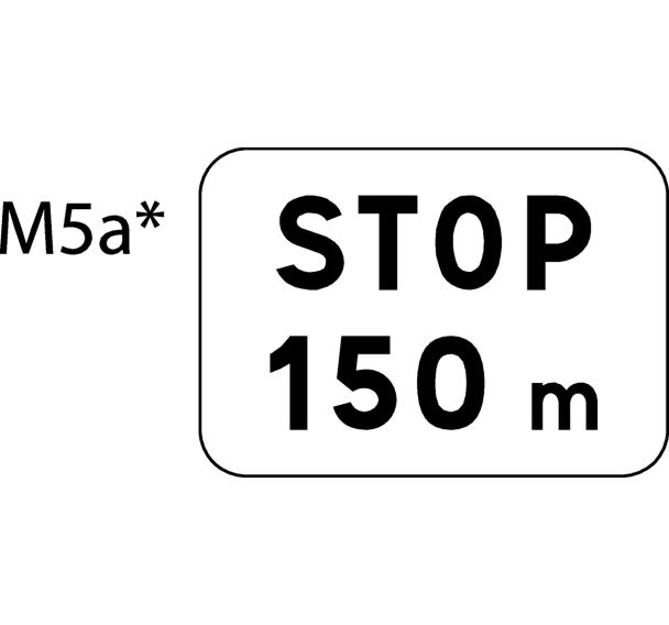Panonceau pour panneaux de signalisation type AB3A - M5a
