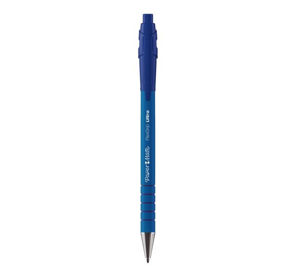 Paper Mate Flexgrip Ultra stylo bille rétractable, pointe moyenne 1 mm (Pack de 30) bleu + 6 gratuits