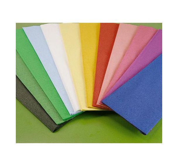 Papier crépon assortiment 10 feuilles 2 m x 0.50 m