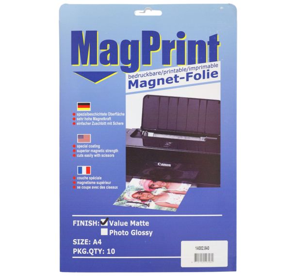 Papier d'impression magnétique A4 03mm 10 feuilles - Smit Visual - Lot de 10