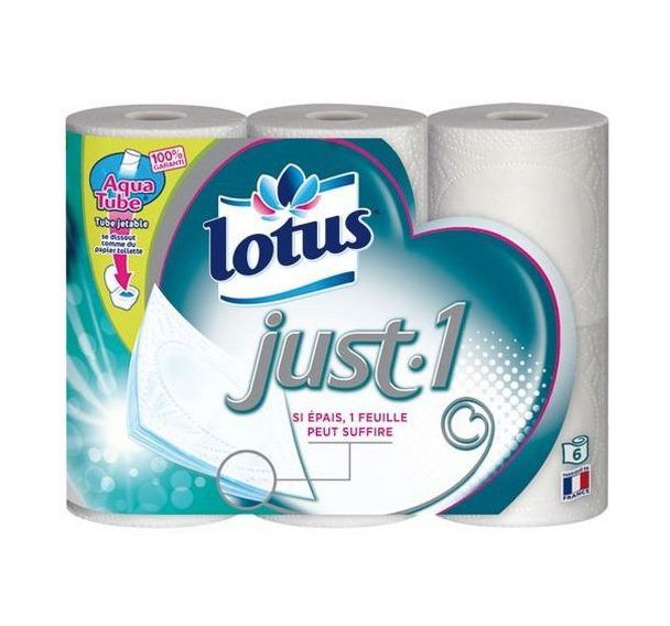 Papier toilette blanc Just 1 - Lot de 42