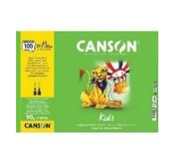 Paquet 100 feuilles dessin blanc 29,7x42cm 90g Canson Kids