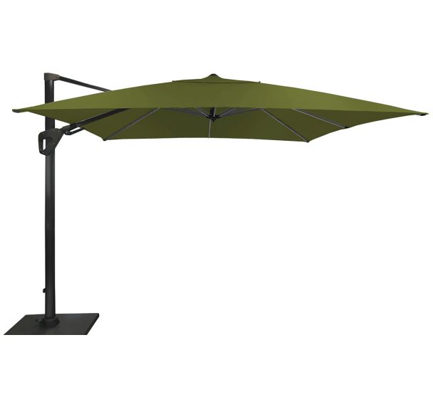 Parasol déporté Elios 3 x 3 m orientable - graphite/vert