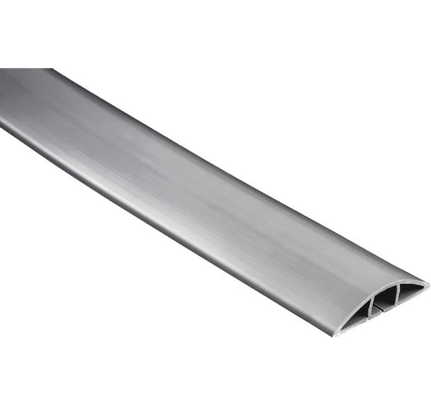 Passe-câbles flexible autocollant semi-circul.180X6X1cm PVC gris- Hama