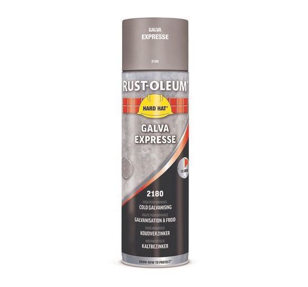 Peinture de finition en aérosol hard hat - 500ml - gris galvanisation