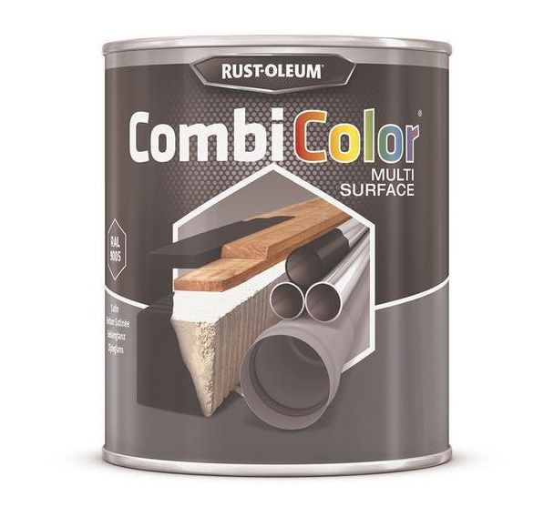Peinture toutes surfaces noir satiné - 0.75 L et 2.5 L - Rust-Oleum