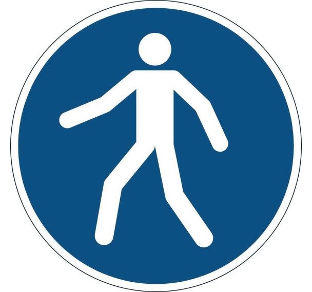 Pictogramme adhésif de marquage au sol avec symbole Piéton