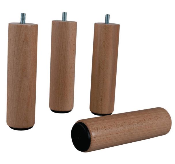 Pied cylindrique bois naturel - Thiriez