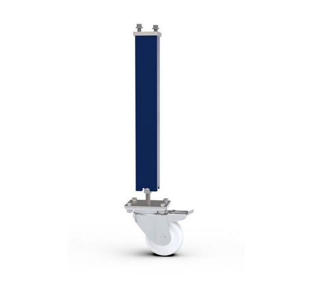 Pied réglable avec roulette frein