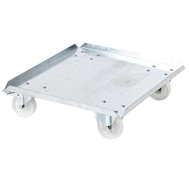 Piètement mobile en acier galvanisé - Lxhxp : 53,8 x 14 x 50,5cm-Gris