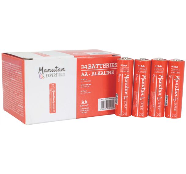 Pile alcaline AA/LR06 non rechargeable - lot de 24