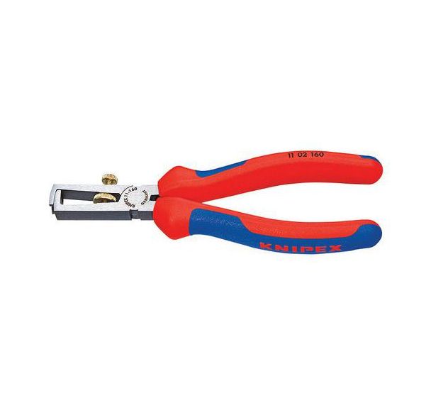 Pince à dénuder noire atramentisée avec gaines bi-matière 160 mm _ 11 02 160 SB
