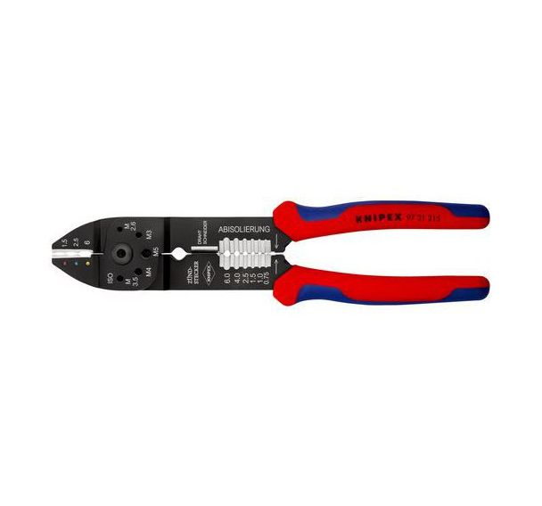 Pince à sertir brunie avec gaines bi-matière 230 mm _ 97 21 215