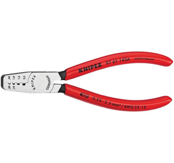 Pince à sertir pour embouts de câble gainées en plastique 145 mm  97 61 145 A SB