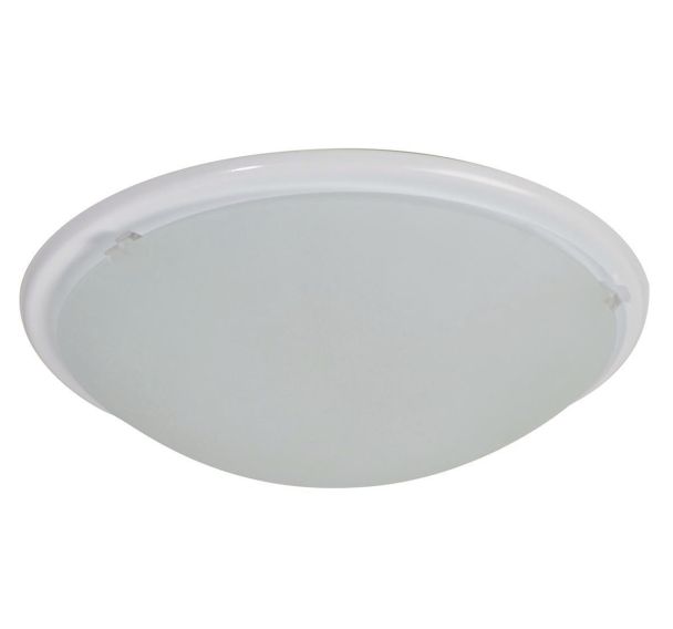 Plafonnier rond en verre dépoli Ø 28 cm Bianca - Corep