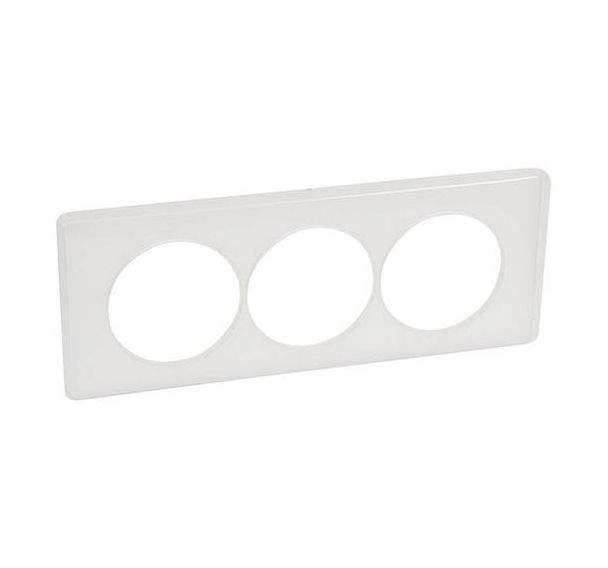Plaque Céliane laqué 3P pour rénovation entraxe 57mm blanc