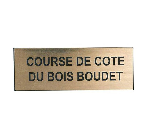 Plaquette personnalisable or - 55x20mm
