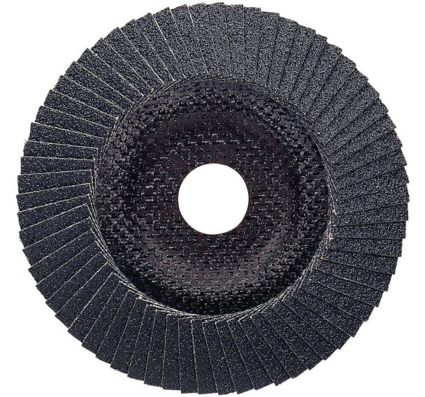 Plateau à lamelles X551 pour métaux diamètre 115 mm, grain 40, coudé