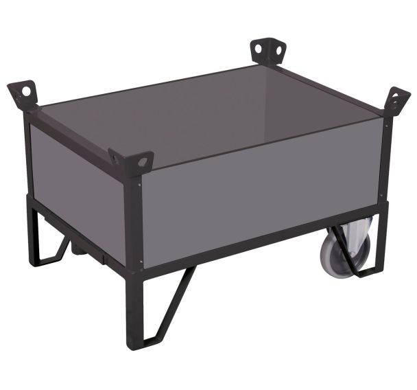 Plateau roulant avec 4 parois