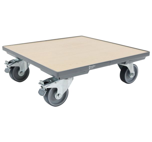 Plateau roulant bois - Capacité 400 kg - Manutan Expert