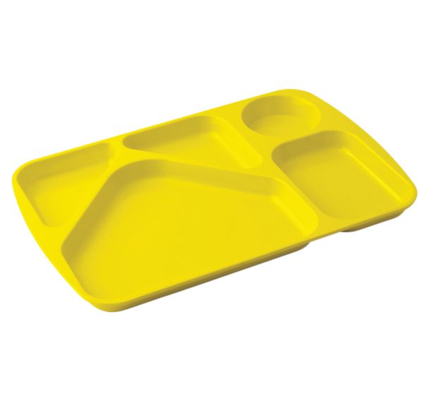 Lot 6 plateaux à 5 compartiments mélamine - Plastorex