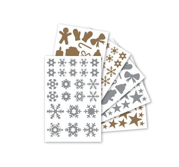 Pochette 20 feuilles gommettes décoratives noël
