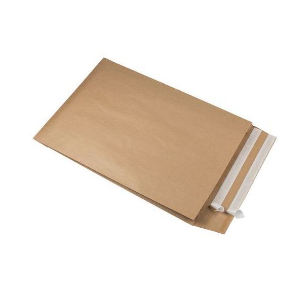 Pochette aller/retour kraft brun M-340x420x80 Boîte de 250