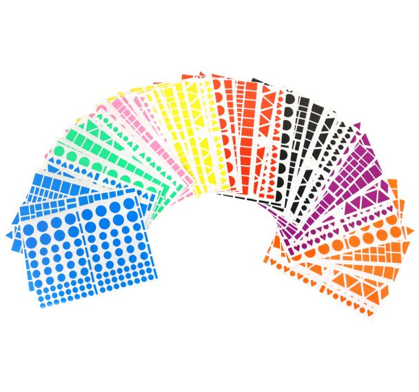 Pochette contenant 40 feuilles gommettes (4800 gommettes)