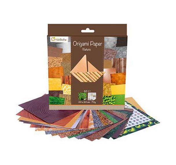 Pochette de 60 feuilles de papier origami 20x20 cm 70 g.