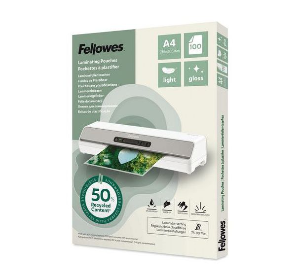 Pochettes de plastification Light Brillant - Fellowes